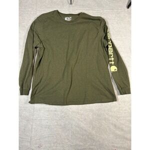 Carhartt Men's 1X Olive Green Loose Fit Long Sleeve T-Shirt